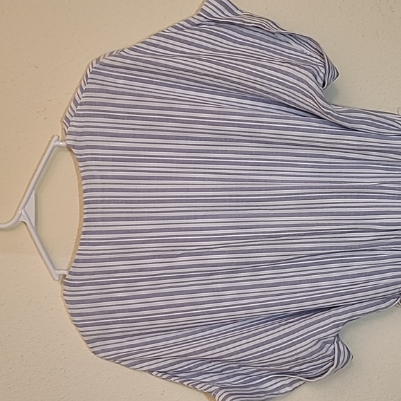 V BY VIOLET WEEKEND Women's Blue/White Striped Jumpsuit - Size 12 - Picture 7 of 15